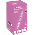 uniball 207 Pink Ribbon Retractable Gel Pens, Medium Point, 0.7mm, Black Ink, 36/Pack (2003896)