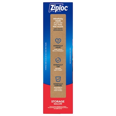 Ziploc Seal Top Storage Bags, Gallon, 38/Box (314470)