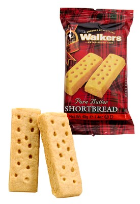 Walker's Shortbread Fingers Pure Butter Shortbread Cookies, Individually Wrapped, 1.4 oz, 24/Pack (WKR00116)