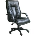 Boss Italian Leather High Back Executive Chair, Black (B9301)