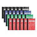 Better Office Mini Composition Notebooks, 3.25 x 4.5, Narrow Ruled, 80 Sheets, Assorted Colors, 24