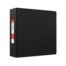 Staples Standard 4 3-Ring Non-View Binder, Black (55359/26321)