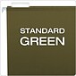 Pendaflex Reinforced Hanging File Folders, 1/5-Cut Tab, Letter Size, Standard Green, 25/Box (PFX 4152 1/5 GREEN)