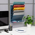 Mind Reader 6-Pocket Metal Mesh Mountable Wall File, Letter Size, Turquoise (MAGSTACK-TUR)