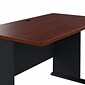 Bush Business Furniture Cubix 48"W Desk, Hansen Cherry/Galaxy (WC90448A)