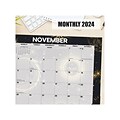 2024 Willow Creek Celestial 17 x 12 Monthly Desk Pad Calendar, Black/Gold (39007)