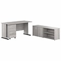Bush Business Furniture Studio A 60W Computer Desk with Mobile File Cabinet and Low Storage Cabinet