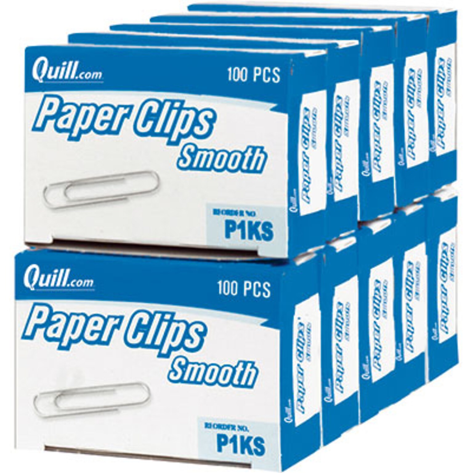 Quill Brand® Regular Paper Clips, 12,000/Carton (P1KSCT)