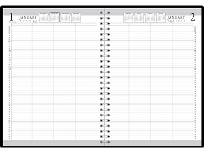 2024 House of Doolittle 8.5" x 11" Daily Planner, Black (28202-24)