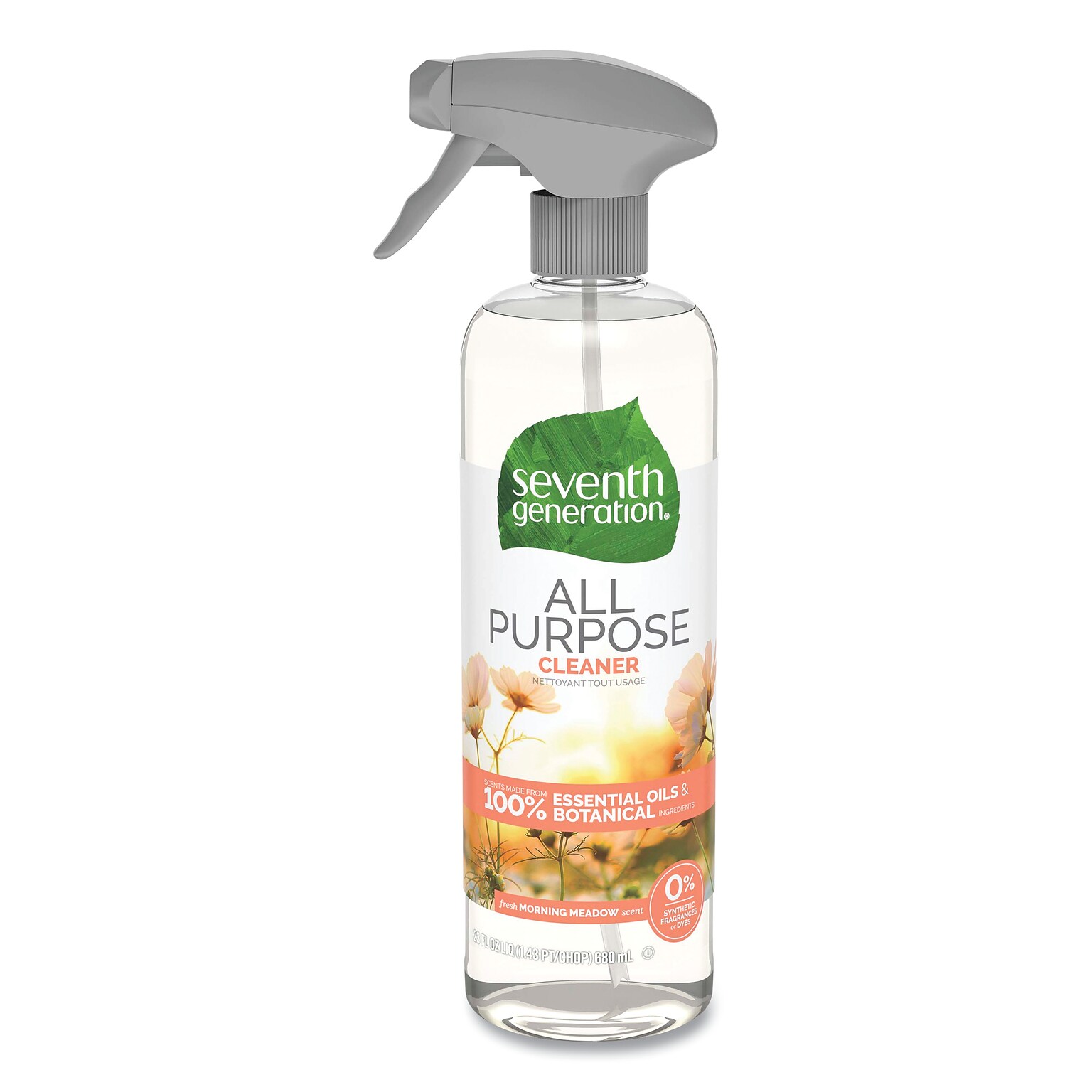 Seventh Generation Natural All-Purpose Cleaner, Morning Meadow, 23 oz. Trigger Spray Bottle (SEV44714EA)