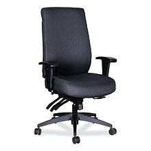 Alera® Wrigley Series Height Adjustable Arm Ergonomic Fabric Task Chair, Black (ALEHPM4101)