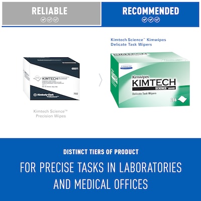 Kimtech Science Kimwipes Delicate Task Wiper, White, 280 Sheets/Box, 60 Boxes/Carton (34155)
