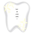 Custom Full Color Tooth Shaped Magnet, 30 mil. Magnetic stock, 5 x 4.3