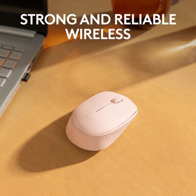 Logitech M170 Wireless Ambidextrous Optical Mouse, Rose (910-006862)