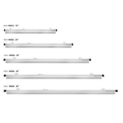 AdirOffice Hanging Blueprint Clamp Holder, 26", Silver Aluminum, 12/Pack (ADI6026-2)