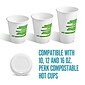 Perk™ Compostable Plastic Hot Cup Lid, 10/12/16 Oz., White, 50/Pack (PK56218)