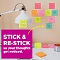 Post-it Super Sticky Notes, 4" x 4", Energy Boost Collection, Lined, 90 Sheet/Pad, 4 Pads/Pack (675-4SSUC)