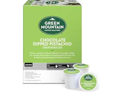 Green Mountain Coffee Roasters Chocolate Dipped Pistachio Coffee Keurig® K-Cup® Pods, 24/Box (5000378228)