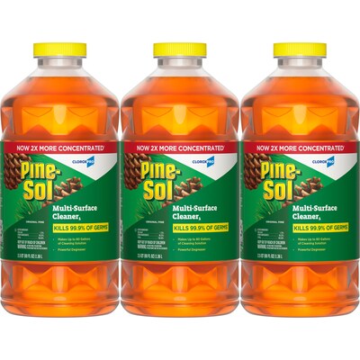 Pine-Sol  Disinfecting Multi-Surface Cleaner Degreaser, Original Pine, 80 Fl. Oz. 3/Carton (60606CT)