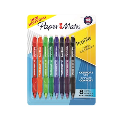 Paper Mate Profile Mech Mechanical Pencil, 0.7mm, #2 Medium Lead, 8/Pack (2105705)
