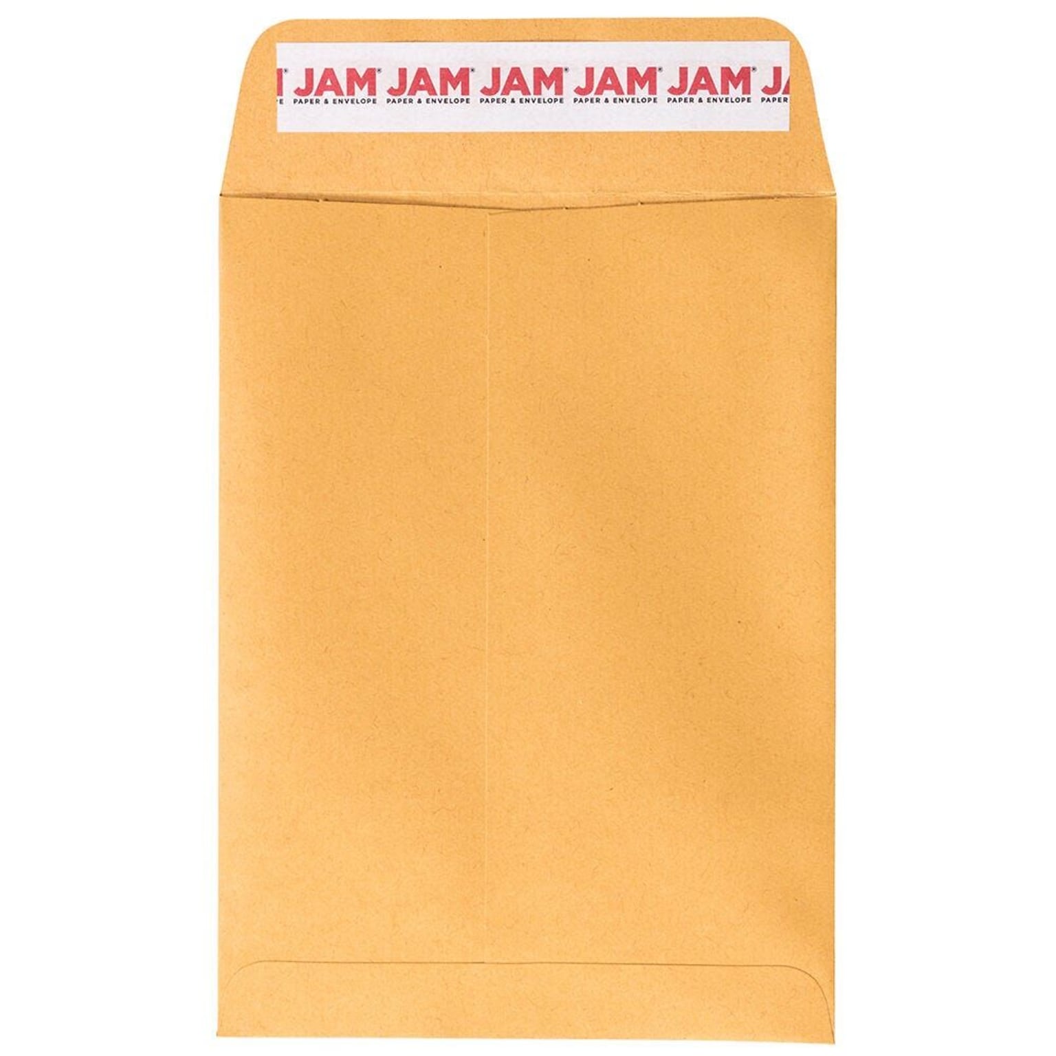 JAM PAPER Self Seal Catalog Envelopes, 5 1/2 x 7 1/2, Brown Kraft Manila, 100/Pack (400238465D)