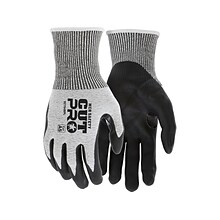 MCR Safety Cut Pro Hypermax Fiber/Bi-Polymer Work Gloves, Salt-and-Pepper/Black, M, Pair (92754BPM)