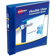 Avery 1 3-Ring View Binders, Blue (17675)