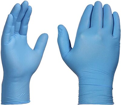 Ammex Professional Series Powder Free Nitrile Exam Gloves, Latex-Free, Large, Blue, 100/Box, 10/Carton (APFN46100-CC)