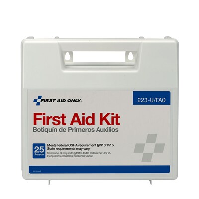 First Aid Only Plastic First Aid Kit, 25 People, 106 Pieces (223-U/FAO)