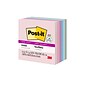 Post-it Super Sticky Notes, 3" x 3", Wanderlust Pastels Collection, 70 Sheet/Pad, 6 Pads/Pack (6546SSNRP)