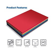 Better Office EVA Foam Sheets, Assorted Colors, 20/Pack (01299)