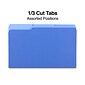 Staples® File Folders, 1/3 Cut Tab, Legal Size, Blue, 100/Box (TR224568)