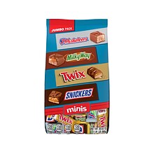 Snickers, Twix, 3 Musketeers and Milky Way Minis Milk Chocolate Candy Bars Bulk Variety Pack, 30.63