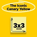 Post-it Notes, 3 x 3, Canary Collection, 90 Sheet/Pad, 24 Pads/Pack (65424CP)