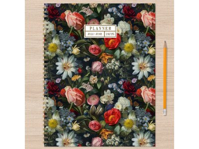 2024-2025 TF Publishing Bibliophile Series English Garden 8.5" x 11" Academic Weekly & Monthly Planner, Paperboard Cover