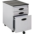 Studio RTA® 3-Drawer Vertical Mobile File Cabinet; Silver