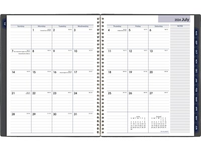 2024-2025 AT-A-GLANCE DayMinder 8.5 x 11 Academic Monthly Planner, Poly Cover, Charcoal (AYC470-45