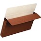 Quill Brand® Reinforced File Pocket, 1 3/4" Expansion, Letter Size, Brown, 25/Box (7Q1514)