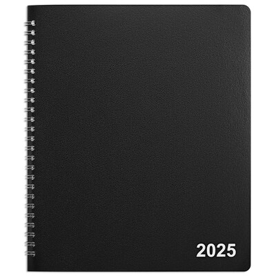 2025 Staples 7 x 9 Monthly Planner, Black (ST52183-25)