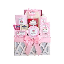 Alder Creek Roses for Relaxation Spa Gift Basket, Pink (FG04413)