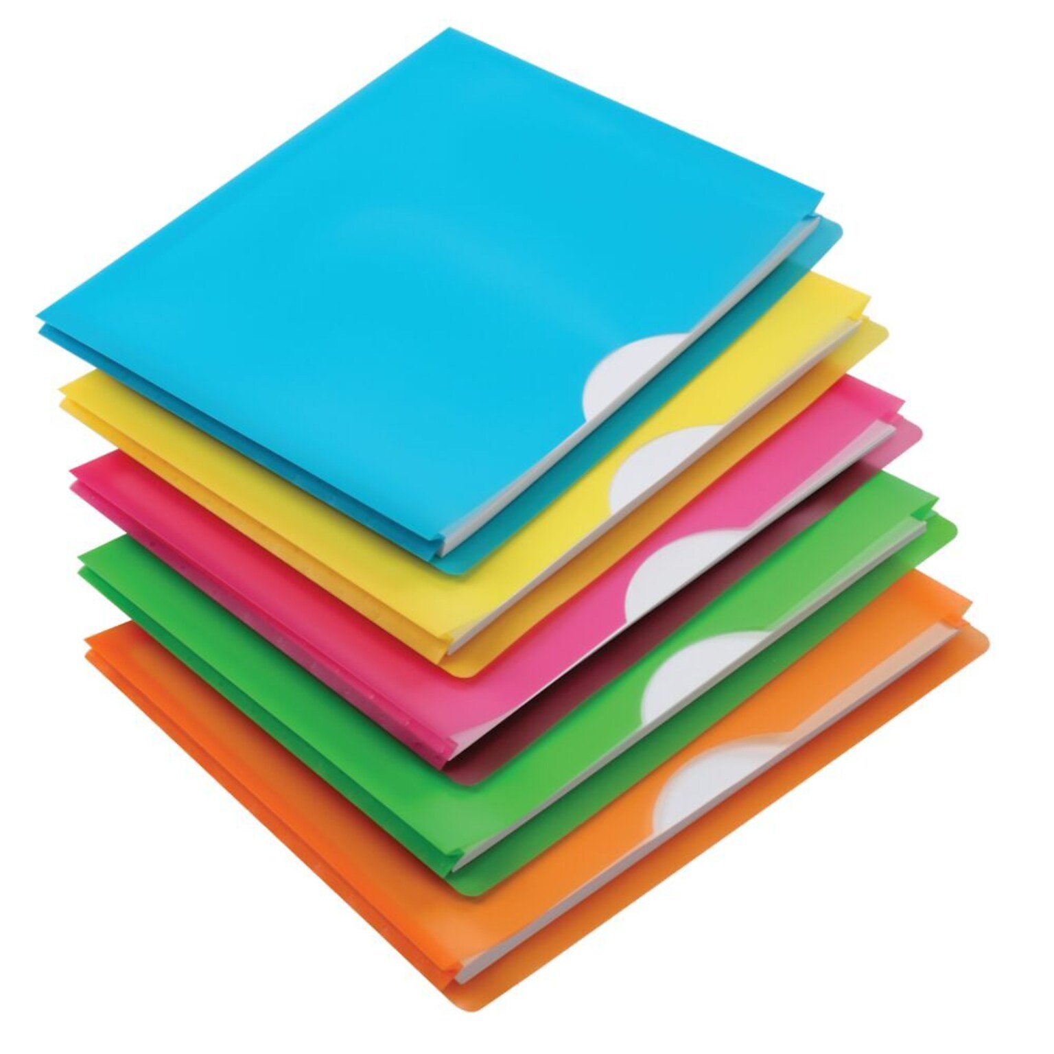 Pendaflex Glow Plastic File Jacket, 1 Expansion, Letter Size, Assorted, 5/Pack (50992)