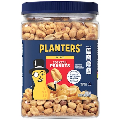 Planters Cocktail Roasted Salted Peanuts, 35 oz. (GEN07615)