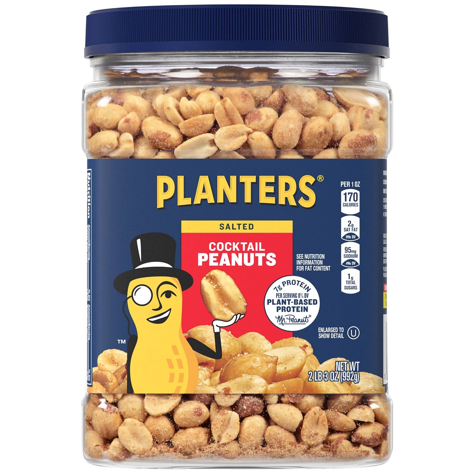 Planters Cocktail Roasted Salted Peanuts, 35 oz. (GEN07615)
