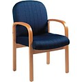 Global® Wooden Oak Framed Guest Chair; Blue