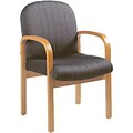 Global® Wooden Oak Framed Guest Chair; Grey