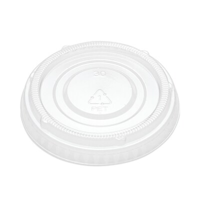SupplyCaddy Portion Cup Lids, Fits 2 oz. Portion Cups, Clear, 2,500/Carton (SYD005L2C)