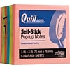 Quill Brand® Self-Stick Pop-Up Notes, 3 x 3,  Neon Colors, 100 Sheets/Pad,  6 Pads/Pack (733P6NE)