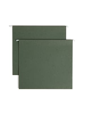 Smead Box Bottom Hanging File Folders, 3 Expansion, Letter Size, Standard Green, 25/Box (64279)