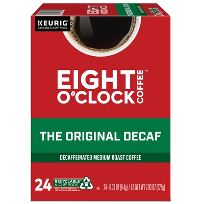 Eight O'Clock Original Blend Decaf Coffee, Medium Roast, Keurig® K-Cup® Pods, 24/Box (06425)