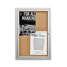 Staples Enclosed Cork Display Board, Aluminum Frame, 3 x 2 (ST61261)